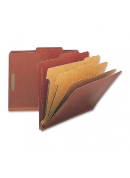 Legal - 8.50" Width x 14" Sheet Size - 8 - 2", 1" Fastener Capacity for Folder, Divider - 3 Dividers - 25 pt. Folder Thickness - Pressboard - Red - Recycled - 10 / Box - nat01055